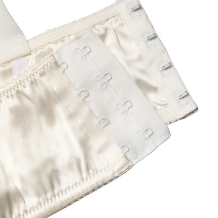 Dolce & Gabbana Off White Semi-Pad Underwire Balconette Bra Underwear