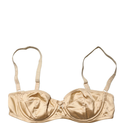 Dolce & Gabbana Beige Semi-Pad Underwire Balconette Bra Underwear