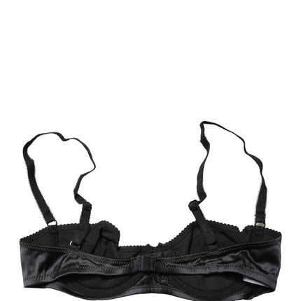 Dolce & Gabbana Black Semi-Pad Underwire Balconette Bra Underwear