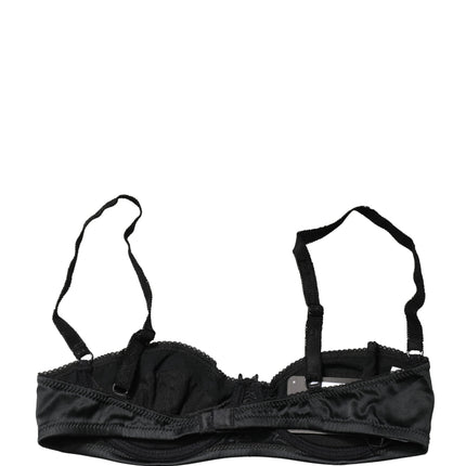 Dolce & Gabbana Black Semi-Pad Underwire Balconette Bra Underwear