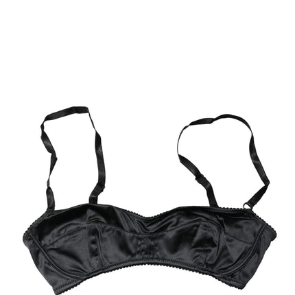 Dolce & Gabbana Black Semi-Pad Underwire Balconette Bra Underwear