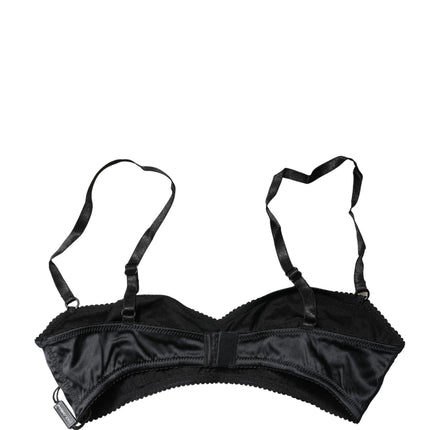 Dolce & Gabbana Black Semi-Pad Underwire Balconette Bra Underwear