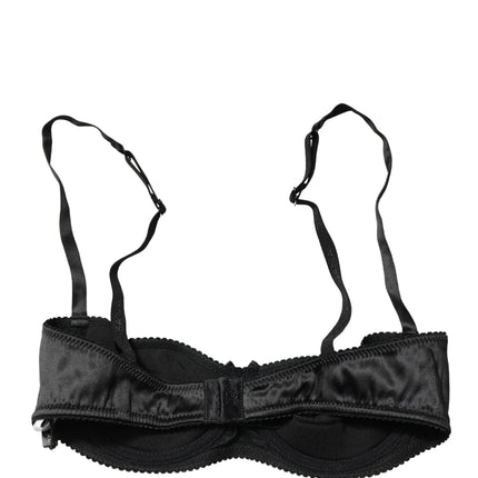 Dolce & Gabbana Black Semi-Pad Underwire Balconette Bra Underwear