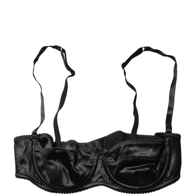 Dolce & Gabbana Black Semi-Pad Underwire Balconette Bra Underwear
