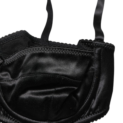 Dolce & Gabbana Black Semi-Pad Underwire Balconette Bra Underwear