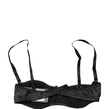Dolce & Gabbana Black Semi-Pad Underwire Balconette Bra Underwear