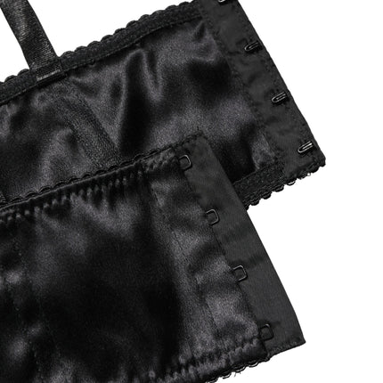 Dolce & Gabbana Black Semi-Pad Underwire Balconette Bra Underwear