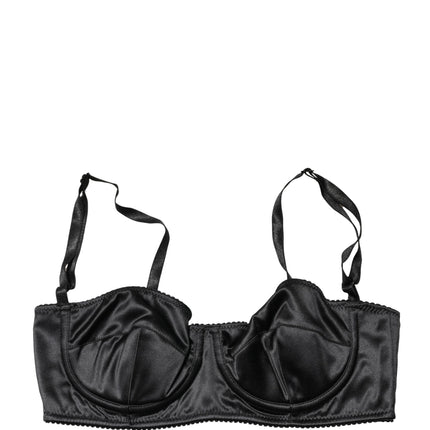 Dolce & Gabbana Black Semi-Pad Underwire Balconette Bra Underwear