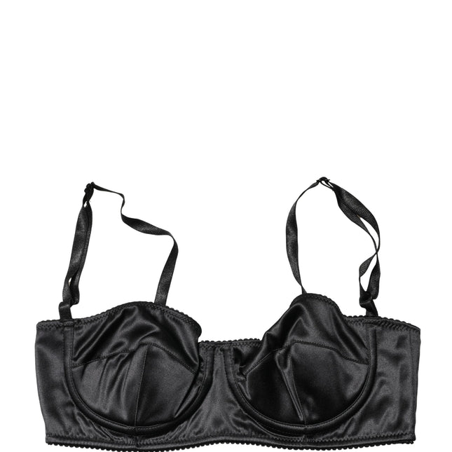 Dolce & Gabbana Black Semi-Pad Underwire Balconette Bra Underwear