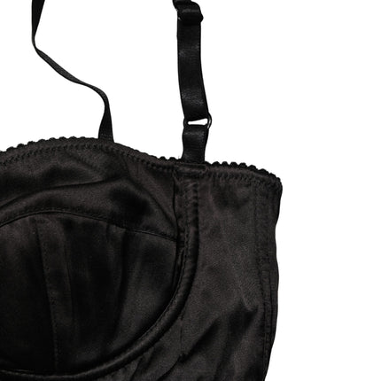 Dolce & Gabbana Black Semi-Pad Underwire Balconette Bra Underwear