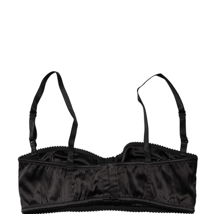 Dolce & Gabbana Black Semi-Pad Underwire Balconette Bra Underwear