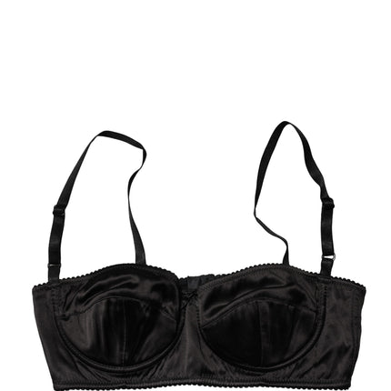 Dolce & Gabbana Black Semi-Pad Underwire Balconette Bra Underwear