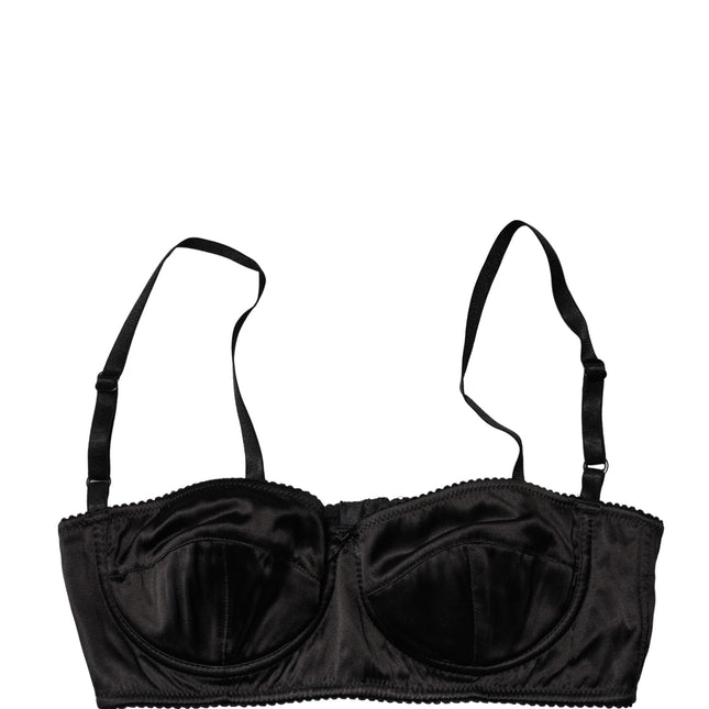 Dolce & Gabbana Black Semi-Pad Underwire Balconette Bra Underwear