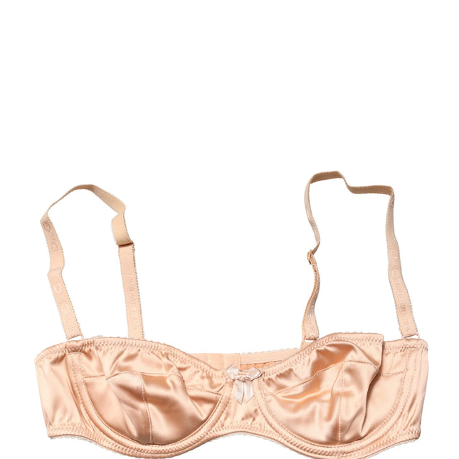 Dolce & Gabbana Beige Semi-Pad Underwire Balconette Bra Underwear