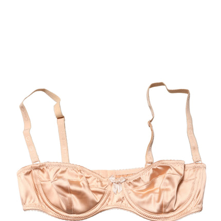 Dolce & Gabbana Beige Semi-Pad Underwire Balconette Bra Underwear