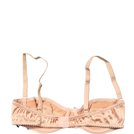 Dolce & Gabbana Beige Semi-Pad Underwire Balconette Bra Underwear