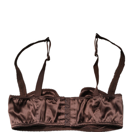 Dolce & Gabbana Brown Semi-Pad Underwire Balconette Underwear