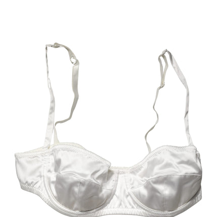 Dolce & Gabbana White Semi-Pad Underwire Balconette Underwear