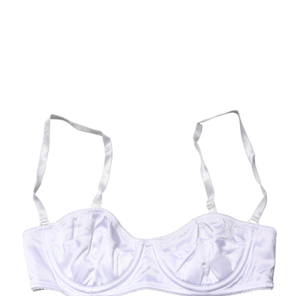 Dolce & Gabbana White Semi-Pad Underwire Balconette Bra Underwear