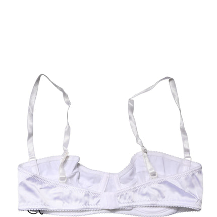 Dolce & Gabbana White Semi-Pad Underwire Balconette Bra Underwear