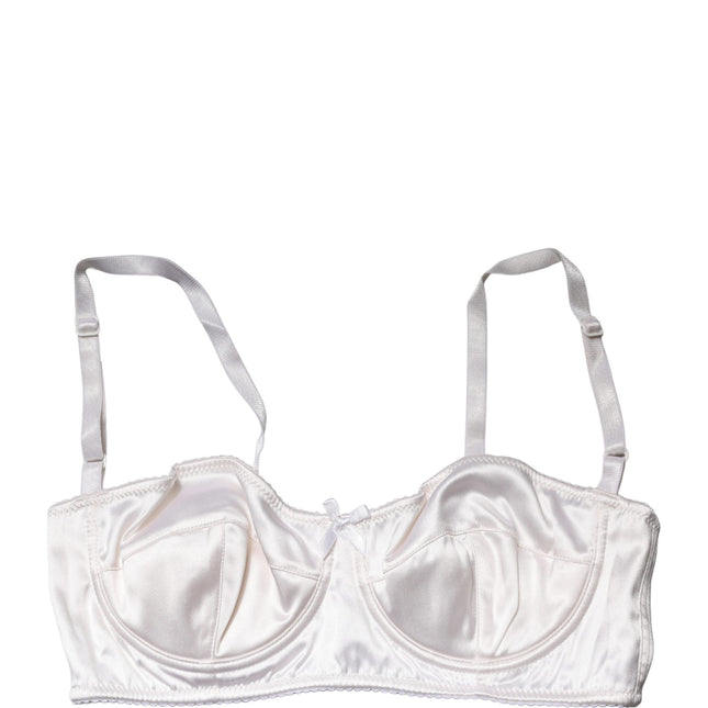 Dolce & Gabbana White Semi-Pad Underwire Balconette Bra Underwear