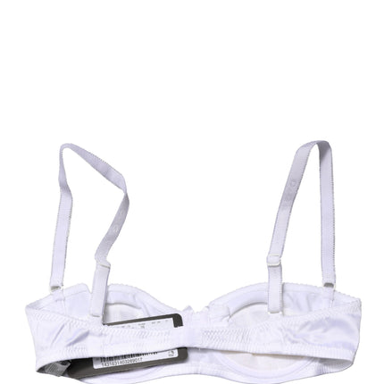 Dolce & Gabbana White Semi-Pad Underwire Balconette Bra Underwear