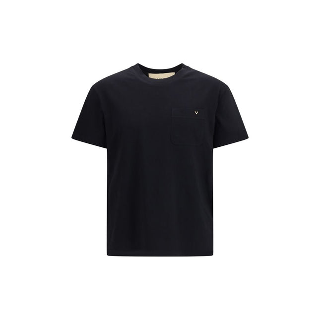 Valentino Garavani Black Cotton T-Shirt
