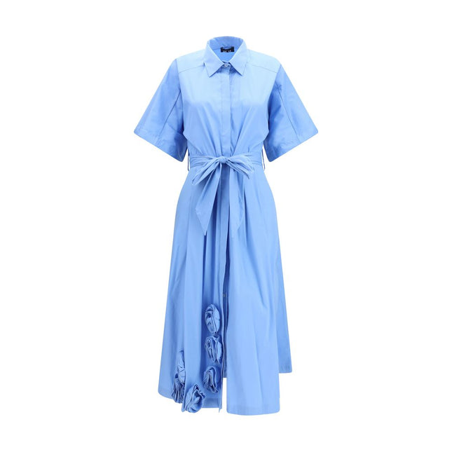 Ella Blue Cotton Casual Dress