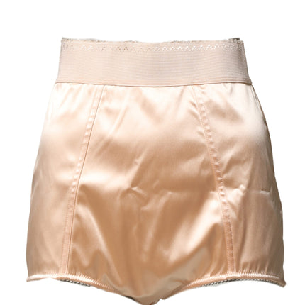 Dolce & Gabbana Beige Silk Blend High Waist Girdle Panty Underwear