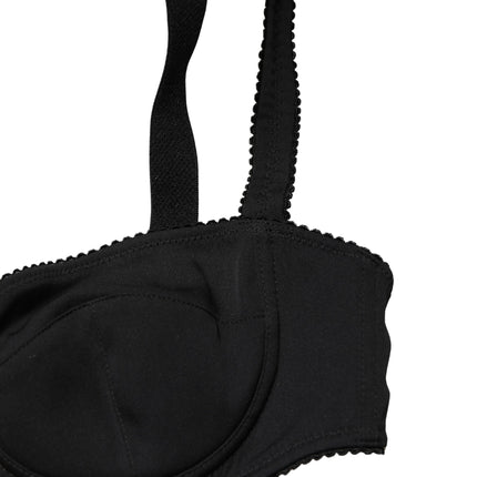 Dolce & Gabbana Black Semi-Pad Underwire Balconette Bra Underwear