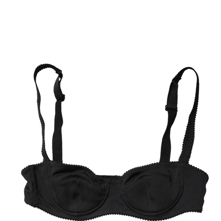 Dolce & Gabbana Black Semi-Pad Underwire Balconette Bra Underwear