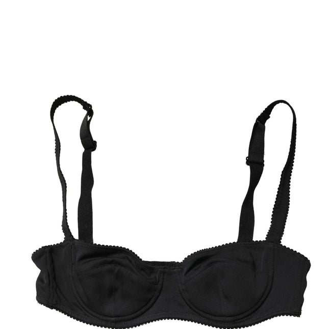 Dolce & Gabbana Black Semi-Pad Underwire Balconette Bra Underwear