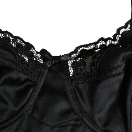 Dolce & Gabbana Black Semi-Pad Underwire Balconette Bra Underwear