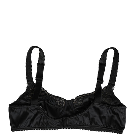 Dolce & Gabbana Black Semi-Pad Underwire Balconette Bra Underwear