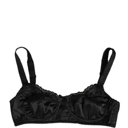Dolce & Gabbana Black Semi-Pad Underwire Balconette Bra Underwear