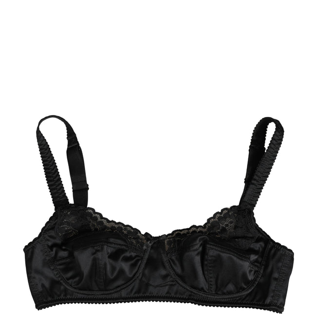Dolce & Gabbana Black Semi-Pad Underwire Balconette Bra Underwear