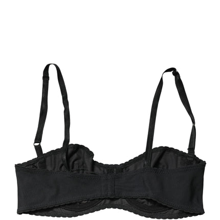 Dolce & Gabbana Black Semi-Pad Underwire Balconette Bra Underwear