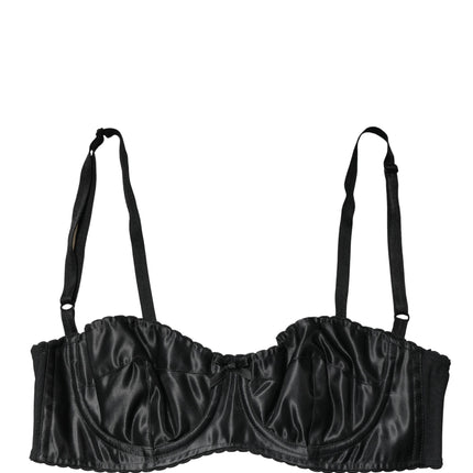 Dolce & Gabbana Black Semi-Pad Underwire Balconette Bra Underwear