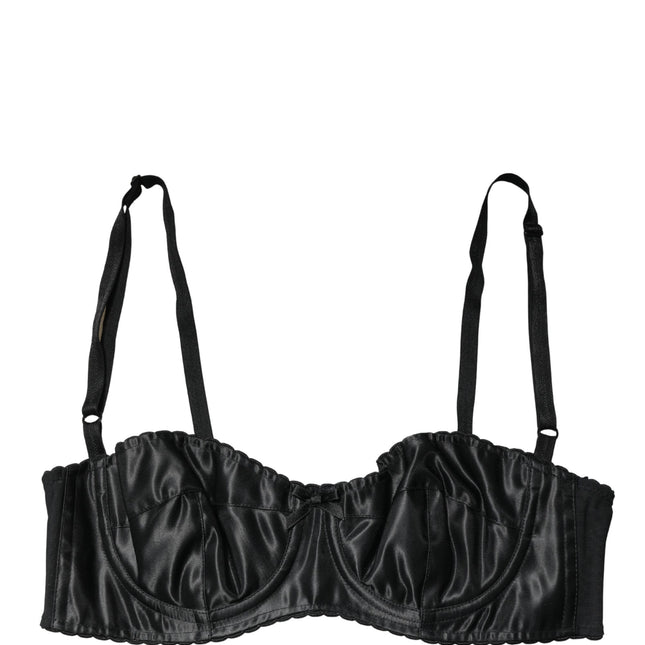 Dolce & Gabbana Black Semi-Pad Underwire Balconette Bra Underwear