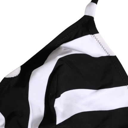 Dolce & Gabbana Black White Zebra Bikini Top Bottom Swimwear