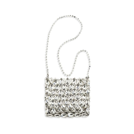 Self-Portrait Silver Polyester Shoulder Bag