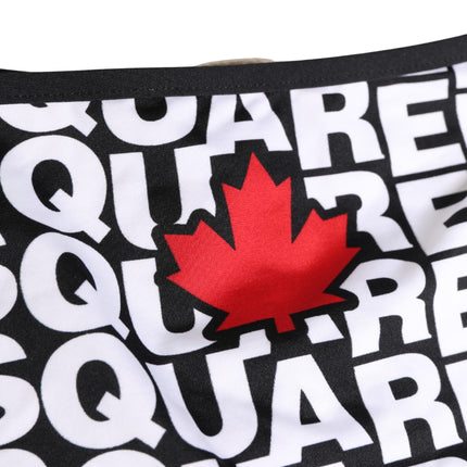 Dsquared² Multicolor Nylon Logo Print Bikini Bottom Swimwear