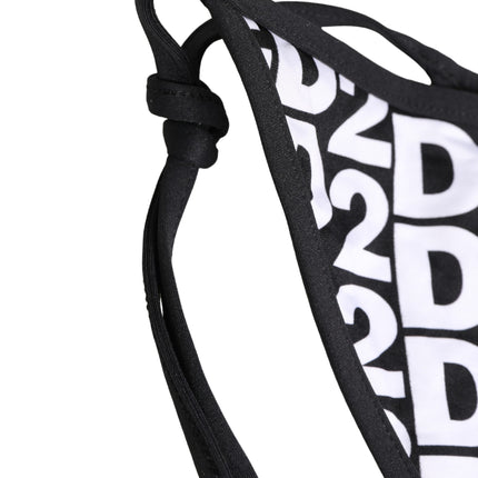 Dsquared² Multicolor Nylon Logo Print Bikini Bottom Swimwear