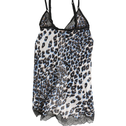 Roberto Cavalli Multicolor Leopard Babydoll Chemise Underwear