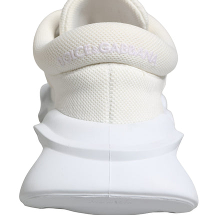 Dolce & Gabbana White Slip On Wave Low Top Sneakers Shoes