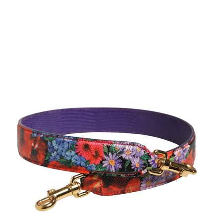 Dolce & Gabbana Multicolor Floral Leather Bag Accessory Shoulder Strap