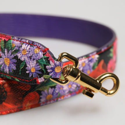 Dolce & Gabbana Multicolor Floral Leather Bag Accessory Shoulder Strap