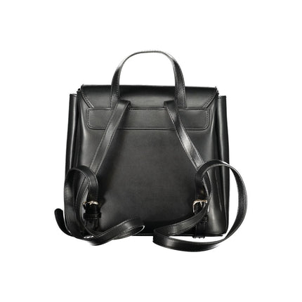 Mario Valentino Black Polyurethane Women's Backpack
