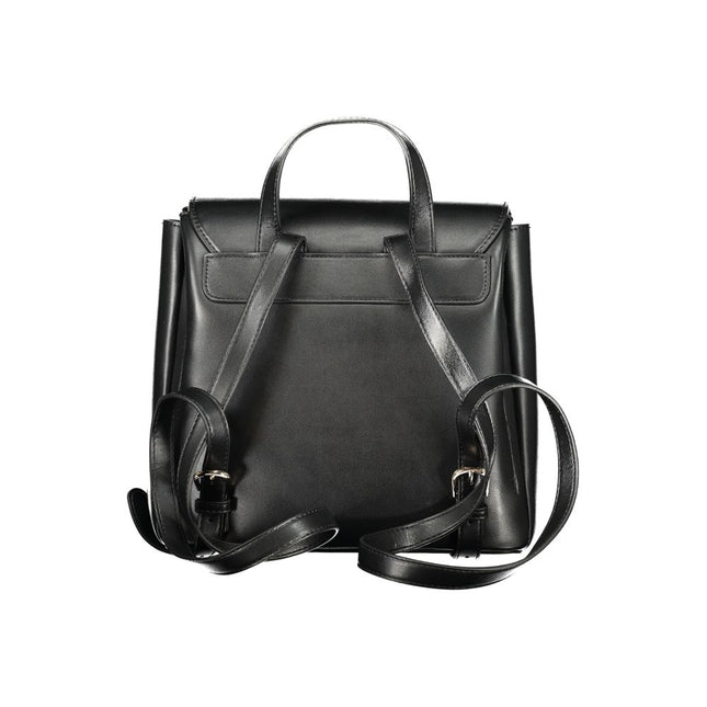 Mario Valentino Black Polyurethane Women's Backpack
