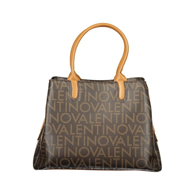 Mario Valentino Brown Polyurethane Women's Bag With Handles
